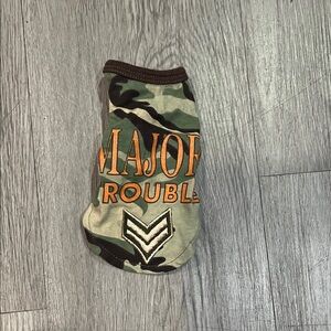 Camo dog tank top in XXS! A little brown from 
Fabric ! Washed never used